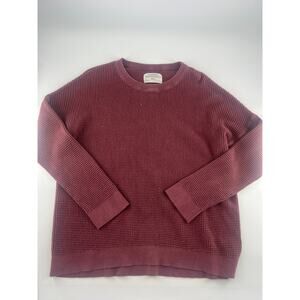 REI Cooperative Shirt Womens 1X Red Plum Long Sleeve Waffle Knit